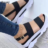 Women Golden Sandals Platform Heels Cross Strap Ankle Peep Toe Beach Party Ladies Shoes Zapatos Sandals shoes for