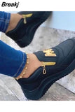 Women Sneakers Lace-Up Wedge Sports Shoes Women's Vulcanized Shoes Casual Platform Ladies Sneakers Comfy Females