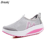 Women Sneakers 2023 Breathable Waterproof Wedges Platform Vulcanize Shoes Woman Spring Luxury Leather Casual Tennis Feminino