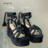 Women Summer Fashion Women's Sandals 2023 Women's Wedge Sandals Cross Straps Casual Women's Shoes Women's High