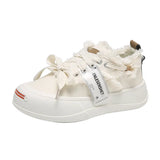 Women Shoes 2023 Summer Trendy Canvas Shoes Women Low Cut Casual Shoes Women Socofy Flat Shoes Zapatos De