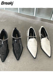 Shoes Female Footwear Casual Sneaker Clogs Platform Pointed Toe Autumn Patent Leather Ballet Flats 2023 New Comfortable
