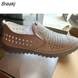 Shoes Men's New Casual Shoes Leather Men's Leather Shoes Soft Cowhide Breathable Business Men's Shoes Peas Shoes