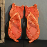 Flops Women Designer Summer Beach Women Cat Shape Girls Lovely Non-slip Thick Heel Sandals Cute Outdoor Slippers