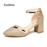 Dama Women Fashion High Quality Silver Wedding High Heel Shoes Female Golden Party Night Club Pumps for Spring