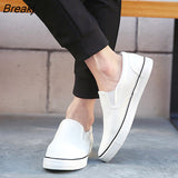 Men's Casual Shoes High-quality One Pedal All Black Canvas Shoes Fashion Slip-ons Sets Men Breathable Cloth Shoes Summer