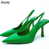 Print Pumps Slingbacks Women Elegant Summer Heeled Sandals Women Sexy Party Heels Animal Print Zapatos Para