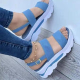Fashion Wedge Female Platform Buckle Strap Street Summer Outdoor Shoes Punk Beach Wedges Women Sandals Sandalias De