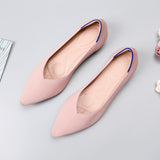Fashion Knit Slip on Flat Shoes Women Mesh Loafers Stretch Ballet Shallow Flats Dress Shoes Moccasins Comfort Ballet