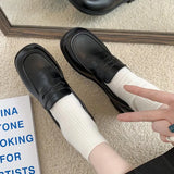 Women jk Uniform Shoes Uwabaki Japanese JK Round Toe Women Girls School Students mary janes Lolita Brown Cosplay