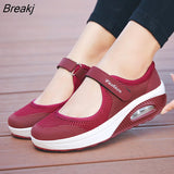 New Women's Light Fashion Breathable Mesh Wedge Heels Shoes Casual Shoes Mesh Outdoor Sports Running Designer