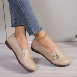 Summer Women Flat Shoes Comfort Non-slip Soft Oxford Solid Color Mom's Shoes New Fashion Leather Flat