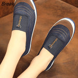 Women Flats Shoes Autumn Retro Female Sneakers Old Beijing Cloth Shoes Mujer Slip-On Breathable Lazy Mom Shoes Zapatillas