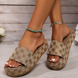 2024Women's Summer New Classic Solid Color Thick-soled Non-slip Sandals Daily Comfortable Shallow Holiday Party Beach