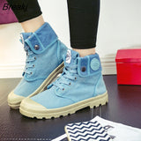 New Canvas Shoes Women Boots Palladium Style Fashion High-top Military Ankle Casual Shoes Female High Quality