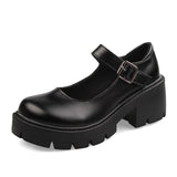 Shoes Women Japanese Style Vintage Soft Sister Girls High Heels Waterproof Platform College Student Cosplay Costume