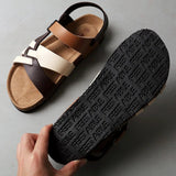 Fashion Men Leather Sandals Outdoor Comfortable Breathable Sports Casual Non-Slip Beach Luxury Sandals
