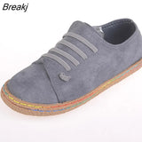New Spring Women Flats Shoes Loafers Round Toe Wide Shallow Slip-on Casual Lady Flats Shoes Oxford Shoes For