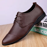 Men Dress Shoes lace up fashion Oxfords Genuine Leather Italian Formal Shoes Man Party Classic Black wedding shoes High