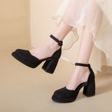 New High Heels Women Mary Janes Lolita Shoes Thick Platform Shoes Sandals Pumps Summer Party Ladies Shoes Mujer
