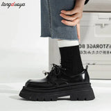 shoes Women Pumps Derby Oxfords Loafers Chunky Heel Platform Ladies Shoes Female Casual Retro College Daily