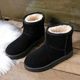 Womens Boots Winter Womens Ankle Boots Winter Shoes Women's Snow Boots Botas Mujer Warm Heightened Faux Suede Shoes