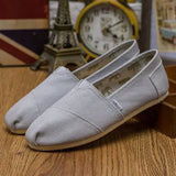 Mouth Shoes Woman Flats Dress Canvas Rubber Cotton Fabric PU Basic Shoes Woman Flats Shallow Mouth Dress Basic PU