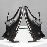 Men Dress Shoes Cowhide Leather Shoes Men's Comfortable Low-top British Casual Shoe Platform Shoes Man Formal
