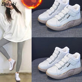 Platform Sneakers Women Casual Sport Shoes Ladies Slip on Plush Shoes New in Woman Vulcanized Shoes Rocking tenis