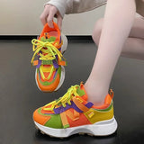 Women Vulcanized Woman Rivet Shoes Female Platform Wedges Women's Leopard Casual Ladies Women's Sneakers Tennis