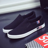 Men's Casual Shoes Canvas Slip-On Loafers Low Style Breathable Light Fashion Shoes for Men Walking White Shoe Zapatos De