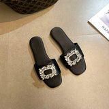 Square Buckle Sandals Slippers Women Wear 2024 Summer New Women's Shoes Network Celebrities Popular Style Fairy Style