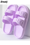 Bathroom Slippers Summer Indoor Eva Slides Home Sandals Slippers Men Women Non-Slip Household Family Bath Shoes