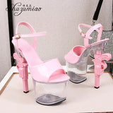 Shoes Pole Dance High Heels Sexy Women Shoes Transparent Sandals Women Wedding Dress 2023 Pistol Heel Female
