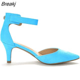 Ladies Bridal Suede Thin Heels Pumps Wedding Party Shoes Newest Women Open Toe Sexy Ankle Straps Sandals