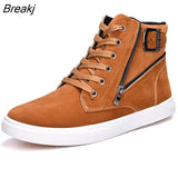 Spring and Autumn Men Boots Comfortable Quality High Top Shoes Men New Casual Shoes Botas Breathable Masculinas