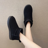 Boots Women's Short Tube Thickened Cotton Shoes Non-slip Winter New Shoes Student Women's Shoes 2023 Black