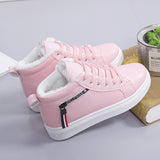 Women Ankle Boots 2024 New Warm Plush Winter Woman Sneakers Casual Lace Up Ladies Platform Boots Women Short Snow