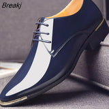 mens patent leather shoes men dress shoes lace up Pointed toe wedding Business party 5 colors big size