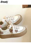 Footwear Daily Routine Casual Kawaii Women's Shoes Lace Up Cute Low Korean Fashion 2023 Original Luxury New Autumn