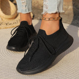 Breakj Summer New Large-Size Women Flying Shoes Front Lace Comfortable Breathable EVA