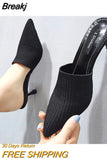 Summer Slippers Women Baotou Slingback Sandals Slippers Breathable Wild Fashion Thin Heels High Heels Women
