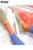 Women Shoes 2023 Summer Fly Weave Rhinestone Flats Shoes Women Fashion Plus Size Sneakers Women Platform Casual Sport
