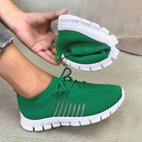 Women's Lightweight Breathable Mesh Sneakers Slip-On Soft Sole Knit Flats Shoes for Women 2023 Casual Sneakers Zapatillas