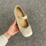 Square Head Ballet Shoes Women's Shoes 2024 New Spring Minority Evening Mary Jane Peas