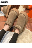 Designer Women's Plush Winter Plush Warm Shoes Unisex Outdoor Waterproof Comfortable Casual Shoes Zapatos De Mujer