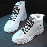 Women Winter Snow Boots 2019 New Fashion Style High-top Shoes Casual Woman Waterproof Warm Woman Female White Black