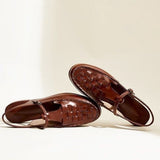 Breakj Bottom Low Heel Head Braided Buckle Sandals Retro Casual Fashion Round Head Low Solid Single Shoes Women's