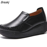 Sneakers for Women Fashion Platform Korean Version Rocking Shoes Female Slip on Casual Flat Warm Loafers Retro Mon