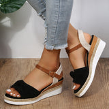 Wedge Sandals for Women Summer Peep Toe Non Slip Gladiator Shoes Woman Fashion Bowtie Platform Sandalias Mujer